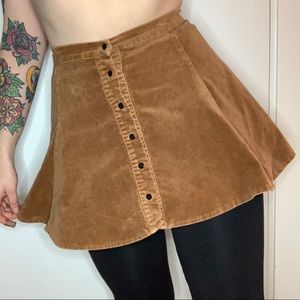 BRANDY MELVILLE one size 100% cotton circle skirt - rusty brown